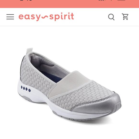 Easy Spirit Twist Women Slip-On Shoes/Flats/Sneakers Size 9.5 Gray Textile New - Picture 1 of 10